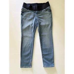 Old Navy Maternity Jeans Womens 8 Short Blue‎ Denim Straight Leg Elastic Band